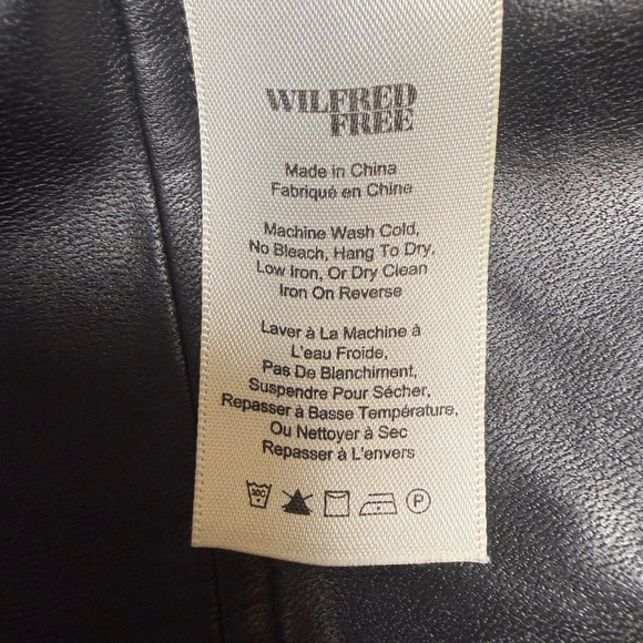 Wilfred Free by Aritiza Faux Leather Leggings Black High Rise Skinny XXS - Picture 4 of 4